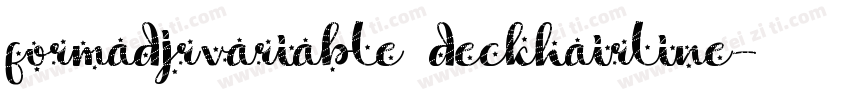 formadjrvariable deckhairline字体转换